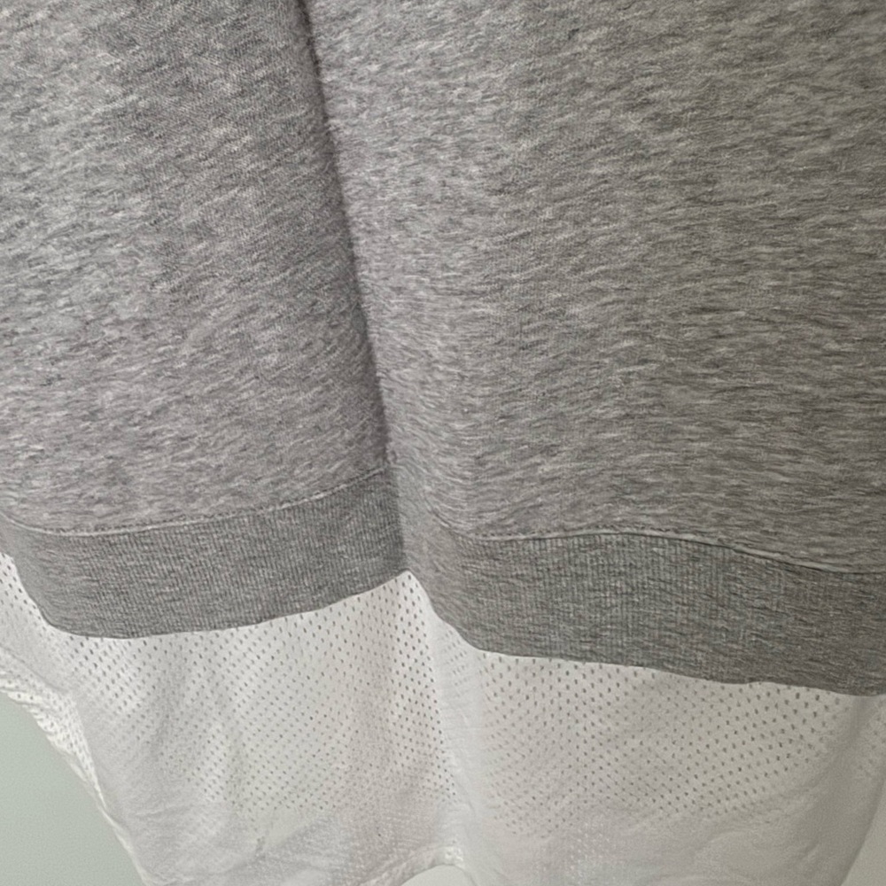 adidas Gray Crewneck with Blue Neck Trim